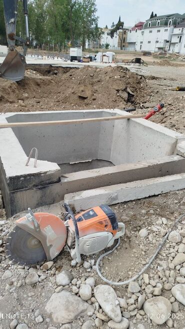 Beton işləri: Səssiz tozsuz səliqəli kəsim. Beton katlavan monolit kubik — 5