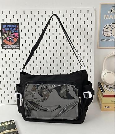 военные мешки: Сумка-мессенджер ita bag с прозрачным карманом для значков и декора — 1