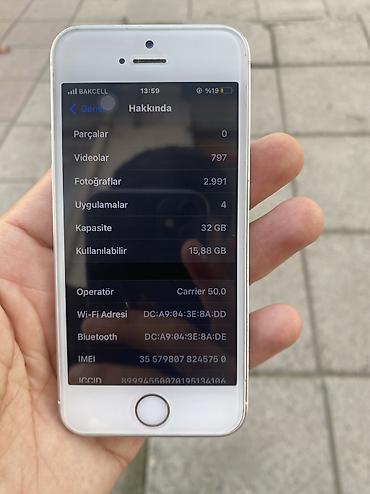 iphone qiymətləri: IPhone SE, 32 GB, Gümüşü, Barmaq izi — 8