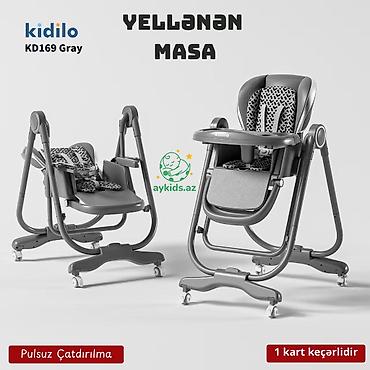 🧨🧨🧨 Yenilik! Kidilo KD169 – Yelləncəkli Qidalandırma Masası 🧨🧨🧨 ‼️ Tək