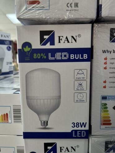 домашние светы: LED-лампа FAN 38W - Тип: LED Bulb - Мощность: 38 Вт - Цоколь