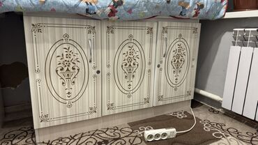 прикроватные тумбочки из дерева: Прикроватная тумба, Без зеркала, цвет - Бежевый, ЛДСП