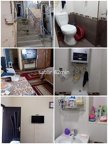 bulbulədə ev: Satılır: 2 otaqlı mənzil (42 min) - Plan: 1əotaq + mətbəx + sanitar — 1
