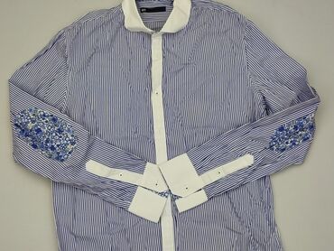 niebieska bluzki z długim rękawem: Сорочка жіноча, L, стан - Хороший