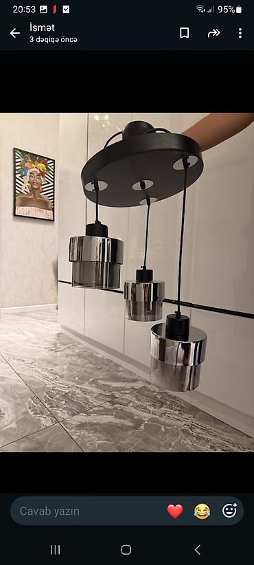 Çılçıraq, 3 lampa, Metal lalafo.az -da Çılçıraq, 3 lampa, Metal