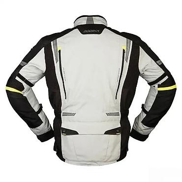 trcanje: Muška touring/adventure moto jakna – siva/crna sa diskretnim — 1