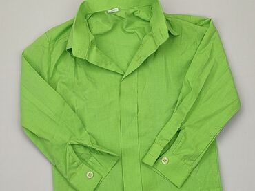 Koszule: Koszula 2-3 lat, stan - Bardzo dobry, wzór - Jednolity kolor, kolor - Zielony