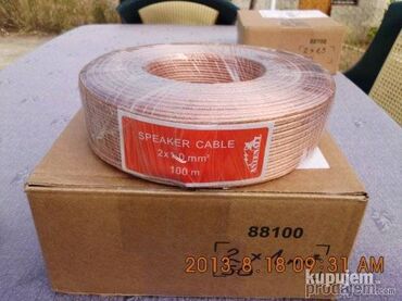 Zvučnici i stereo sistemi: Kabal za zvucnike-silikonski 2x 0,75mm=50din/m 2x1mm Kettz=75din; na lalafo.rs — 1 Zvučnici i stereo sistemi: Kabal za zvucnike-silikonski 2x 0,75mm=50din/m 2x1mm Kettz=75din; — 1