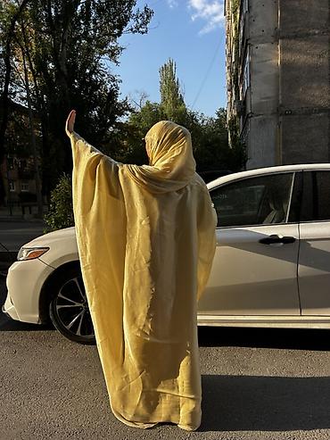 бурки: 🇦🇪Абая с платком, светло‑жёлтый цвет - Свободный прямой крой с очень — 3
