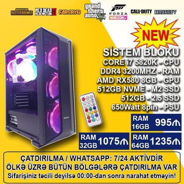 komputer ucuz: Sistem Bloku "DDR4 X99/Core i7 5820K/Xeon E5-2680V4/16-32-64GB