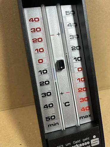 Termometri, termovizori: Min–max kućni termometar sa aluminijumskom skalom - Tip: zidni/sobni — 2
