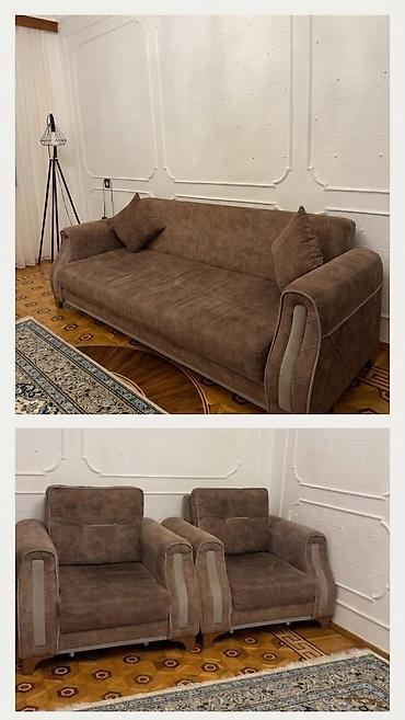 İşlənmiş, Divan, 2 kreslo, Bazalı, Açılan