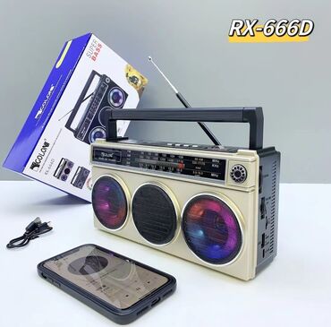 Zvučnici i stereo sistemi: Retro Radio prenosivi BT zvucnik sa LED svetlom Retro Radio Prenosivi — 6