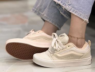 белые туфли новые: Vans Bej rəngli unisex idman ayaqqabısı - Stil: klassik skate/sneaker — 1