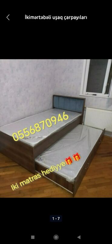 Çarpayılar: Yeni, Təknəfərlik çarpayı, Bazasız, Matras ilə, Siyirməsiz, Azərbaycan — 19