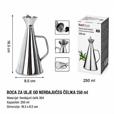 bocica za ulje: KMT Premium 5403665 – Boca za ulje od nerđajućeg čelika 250 ml Opis — 1