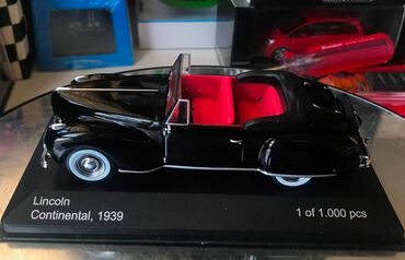 Avtomobil modelləri: Коллекционная модель Lincoln Continental black 1939 Limited Edition — 21