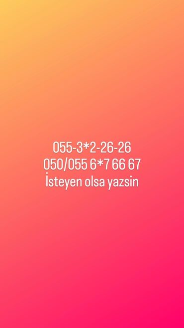 bakcell ayliq paketleri: Nömrə: ( 055 ) ( 3622626 ), İşlənmiş