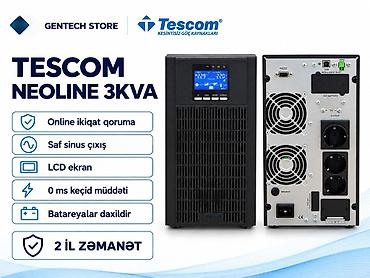 Fasiləsiz enerji təchizatı (UPS): 3KVA Online UPS - Tescom Neoline 3KVA Online UPS - Tescom Neoline — 1