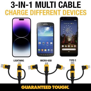 type c зарядка: DEWALT Type C to USB Cable сверхнадежный с кевларовой оболочкой 1.2м