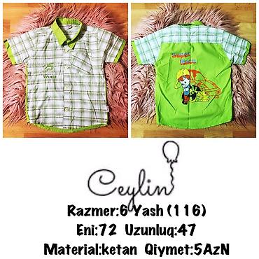 Детская одежда и обувь: Razmer: 6 Yash(116) Brend:Ceylin Eni:72 Uzunluq:47 Material:ketan — 1