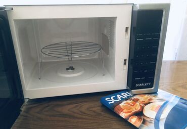 Mikrodalğalı sobalar: Mikrodalğalı soba Scarlett, Ayrıca dayanan, Qril ilə, rəng - Qara, Yeni — 9