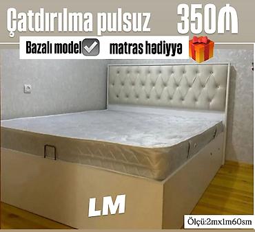 tekli yataq: Yeni, İkinəfərlik çarpayı, Bazalı, Matras ilə — 1