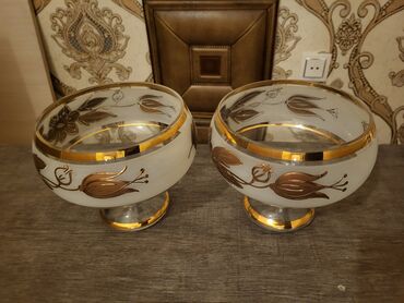 Nahar dəstləri və servizlər: Nahar dəsti, rəng - Qızılı, Şüşə — 4