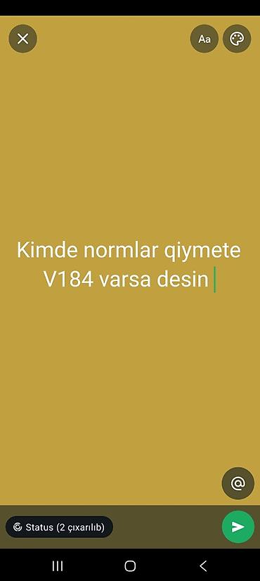 vetene aid sekiller cekmek: Məhsul: V184 normativləri üzrə məlumat və sənədlər Təsvir: - V184 — 1