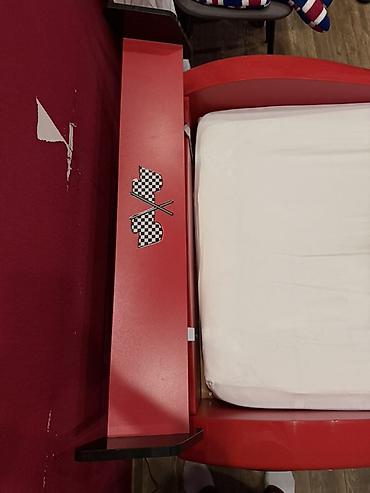 usaq dekoru: Uşaq üçün “Ferrari” dizaynlı çarpayı - Parlaq qırmızı rəngdə, idman — 3