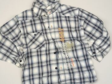 Shirts: Shirt 5-6 years, condition - Satisfying, pattern - Cell, color - Blue