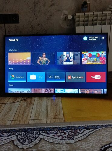 123 ekran smart tv: Smart TV – böyük ekranlı 43" 109, çərçivəsiz dizayn. Xüsusiyyətlər: -