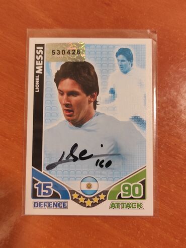 Kolleksiya kartları: İmzalanmış Messi Topps 2010 kartı Ingiltərədə alınıb