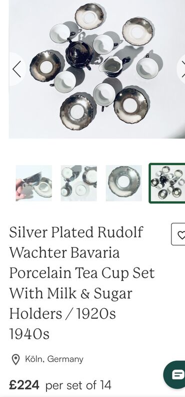 Kuhinjski setovi: Servis nov za kafu 1928g+ Rudolf Wachter Nemacka. Servis za kafu iz — 15