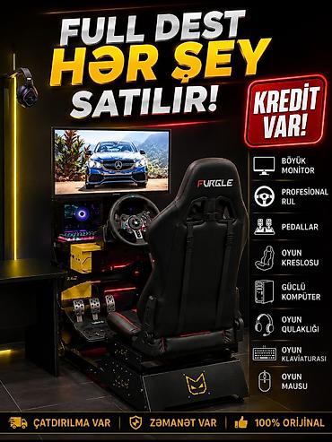 Tam yarış simulyatoru seti – profesional oyuncular və oyun mərkəzləri