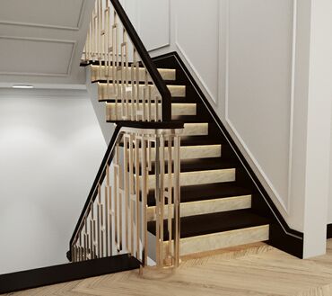 Деревянные лестницы: Деревянная лестница Для дома, Бесплатный замер, Вид дерева: Сосна, Стиль: Лофт — 5