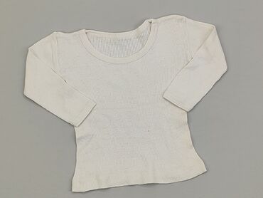 biała bluzka z baskinka: Bluzka, 9-12 m, stan - Dobry