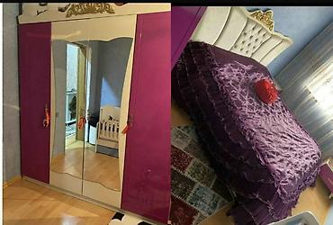 matras üzlüyü: Yataq otağı dəsti - Şkaf: 4 qapılı model, 2 iri güzgülü orta qapı — 1