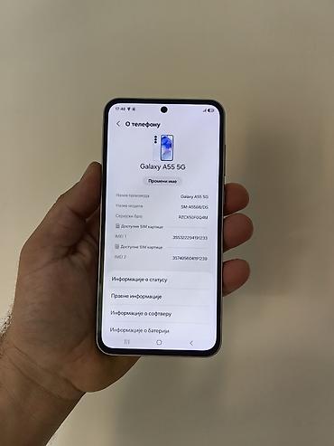 modem za internet: Samsung A55 dual sim sim free, sa 8/256 gb memorije. Telefon odlično — 5