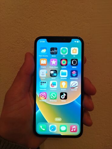 iphone x silver: IPhone X, 64 GB, Ağ, Face ID