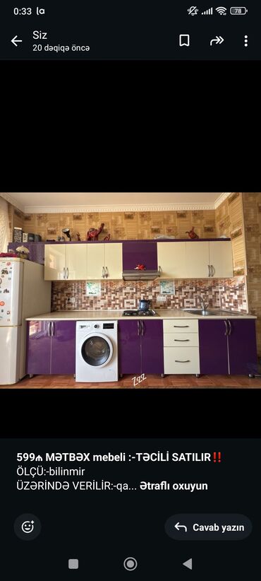 Professional sobalar: *599₼ MƏTBƏX mebeli :-TƏCİLİ SATILIR*‼️ ÖLÇÜ:-bilinmir ÜZƏRİNDƏ