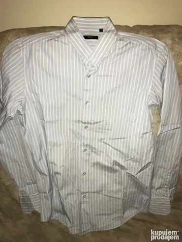 Košulje: Košulja Na duge rukave, S (EU 48), M (EU 50), L (EU 52), Boss, bоја - Siva, Pamuk — 31