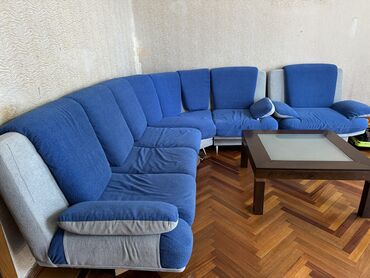 kunc divan uzlukleri: Угловой диван, Б/у, Раскладной, Без подьемного механизма, Ткань, Нет доставки