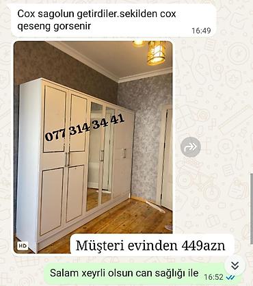 Мебель для дома: Yataq otağı üçün iri həcmli qarderob dolabları - Model: 6 qapılı — 10