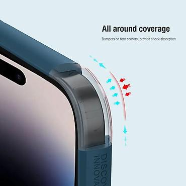 Maske i futrole za telefone: Futrola Nillkin Super Frost Pro za iPhone 15 Pro Max (6.7) plava (logo — 5