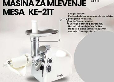 top shop delimano masina za mlevenje mesa: CENA: 8700 DIN Snaga: 1200W; Napon: 220-240V; Frekvencija