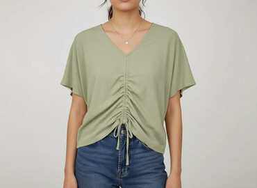 bluzki w geometryczne wzory: Dunnes, Women's blouse, size M (EU 38)