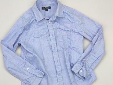 bluzka z długim rękawem shein: Koszula 8 lat, stan - Bardzo dobry, wzór - Jednolity kolor, kolor - Błękitny
