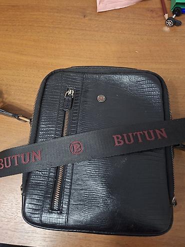 Барсетки: Мужская сумка через плечо BUTUN - Материал: натуральная кожа с — 1