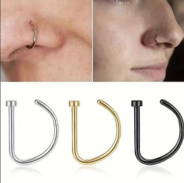 Fake burun piercingləri. 2ci sekildeki modellər mövcuddur. Saxta